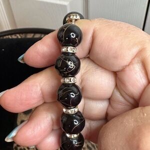 NWT Black Crackle Bracelet